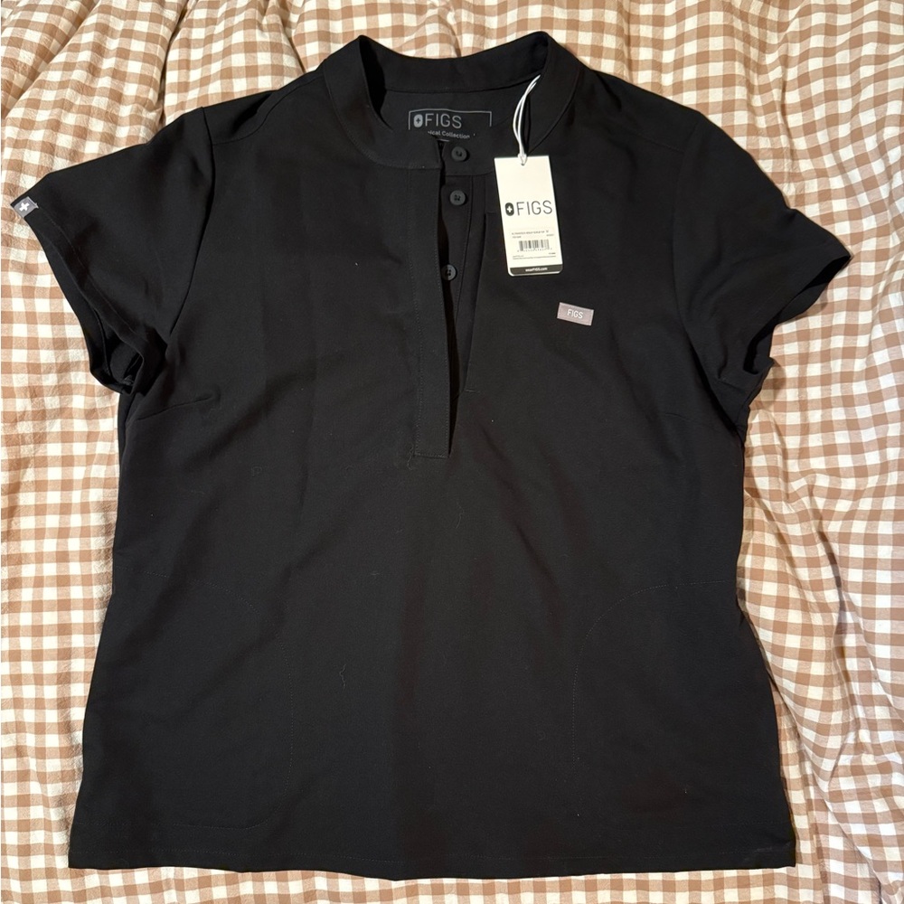 Figs Women's Black Francisca top
